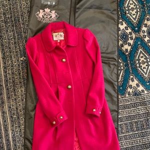 Juicy Couture coat size petite in raspberry colo